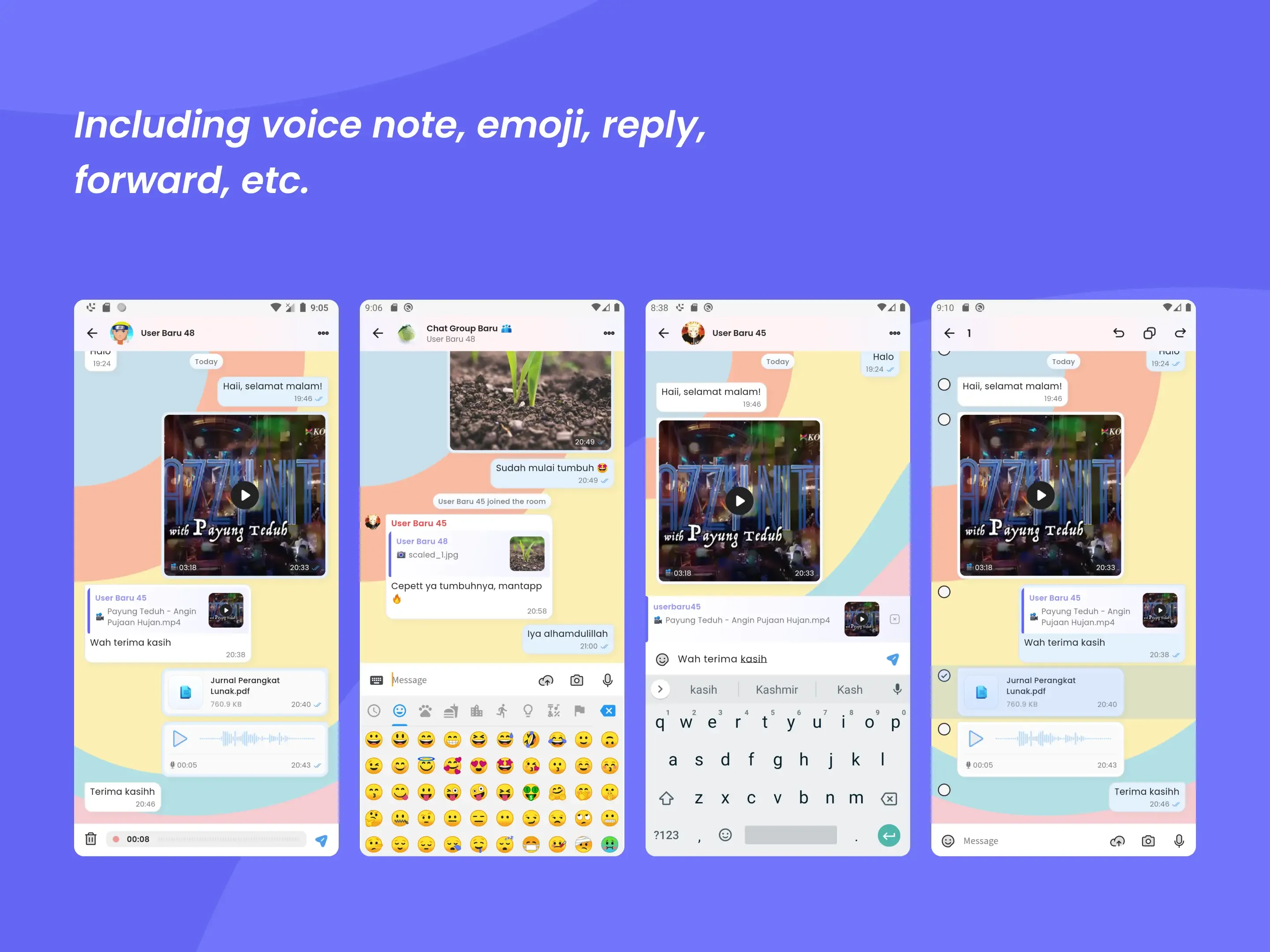 Mindful Messenger - Send Voice Note, Emoji, Reply, or Forward Message